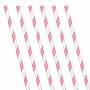 Soft Pink Stripe Paper Straws (24 Pack)