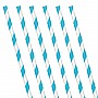 Caribbean Blue Stripe Paper Straws (24 Pack)  Caribbean Blue Stripe Paper Straws (24 Pack)