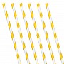 Sunshine Yellow Stripe Paper Straws (24 Pack)
