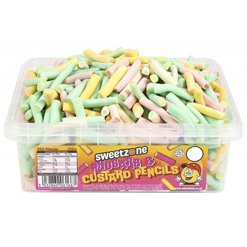 Sweetzone Rhubarb and Custard Mini Pencils Sweetzone Rhubarb and Custard Mini Pencils