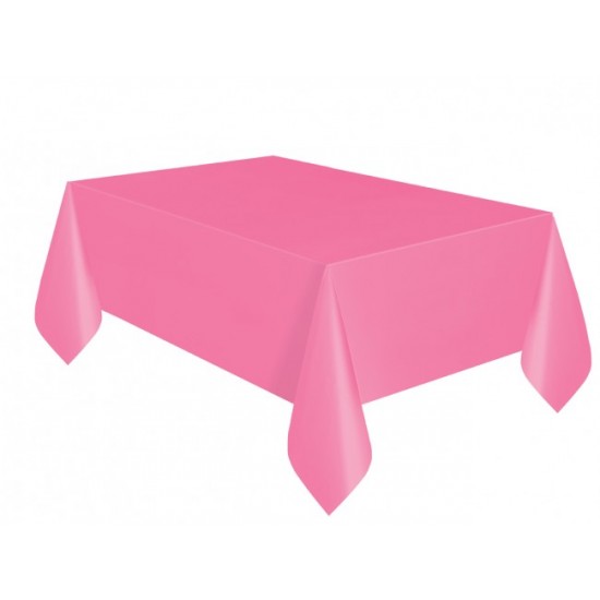 New Pink Plastic Tablecover - 1.4m x 2.8m