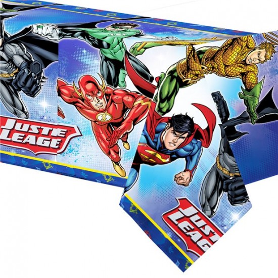 Justice League  Plastic Tablecover - 137cm x 243cm