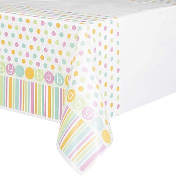 Baby Shower PastelPlastic Tablecover - 137cm x 243cm