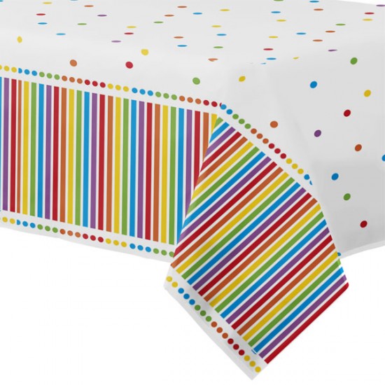 Rainbow Party Plastic Tablecover