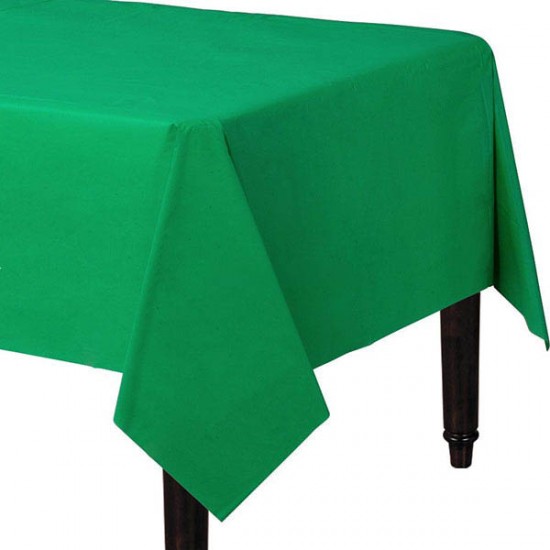 Emerald Green Plastic Tablecover - 1.4m x 2.8m