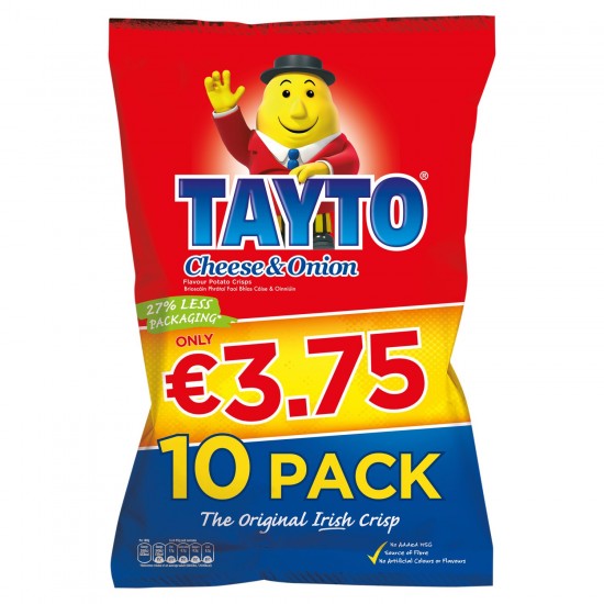 Tayto Cheese & Onion Multipack (10 Pack)