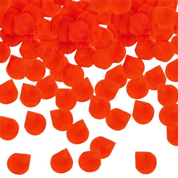 Red Fabric Rose Petals Red Fabric Rose Petals