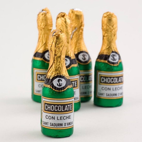 Foil Wrapped Chocolate Champagne Bottles - 60 Pack