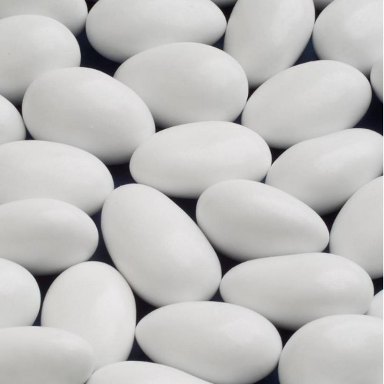 White Pearlised Sugared Almonds – 1kg