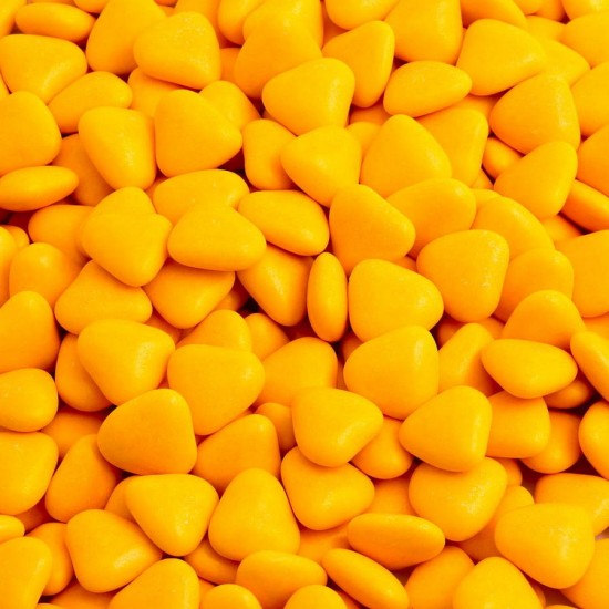Orange Mini Hearts Chocolate Dragées - 1KG