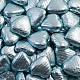 Foil Wrapped Chocolate Hearts - Light Blue - 100 Hearts