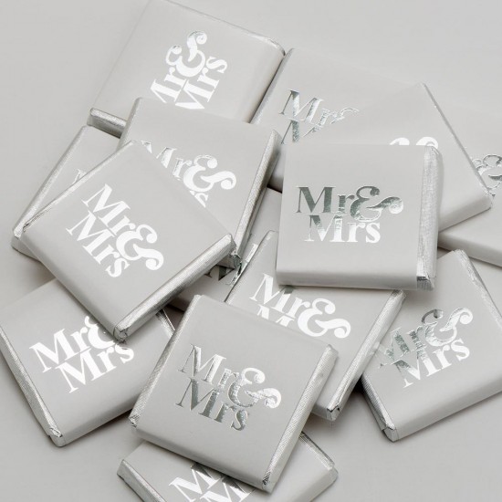 Mr & Mrs Neapolitans - Silver - 100 Pack