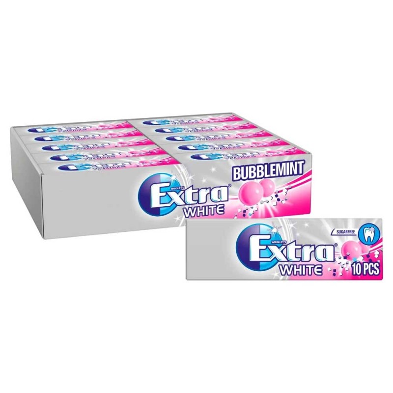 Extra White Bubblemint Flavour Sugarfree Chewing Gum Extra White Bubblemint Flavour Sugarfree Chewing Gum
