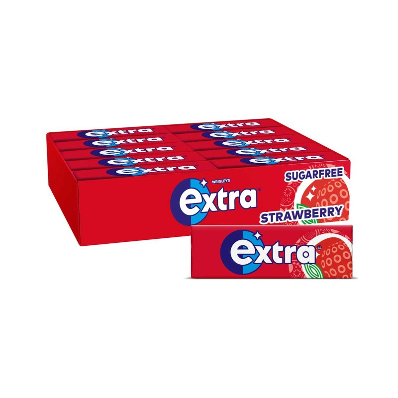 Extra Strawberry Sugarfree Chewing Gum Extra Strawberry Sugarfree Chewing Gum