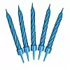 Spiral Birthday Candles - Blue Glitter
