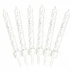 Spiral Birthday Candles - White Glitter