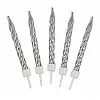 Spiral Birthday Candles - Silver