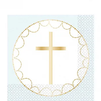 Blue Botanical Celebration Luncheon Napkins - 33cm