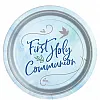 Blue First Holy Communion Paper Plates - 23cm (8pk)