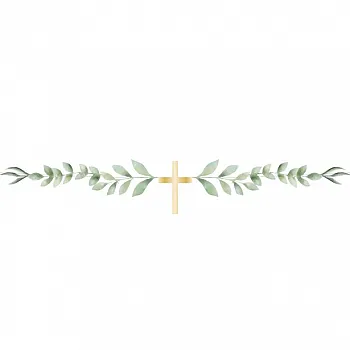 Botanical Celebration Cross Paper Garland - 1m