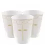 Pink Botanical Cross Paper Cups - 237ml