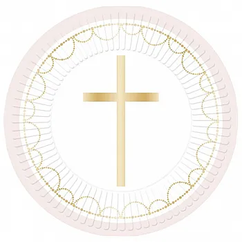 Pink Botanical Celebration Paper Plates - 23cm