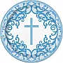 Blue Cross Paper Plates - 23cm (8pk)