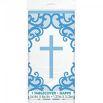 Blue Cross Plastic Tablecover 1.37m X 2.13m