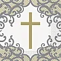 Gold Cross Luncheon Napkins 16ct   