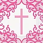 Pink Cross Luncheon Napkins 16ct   