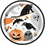 Bats and Boos Halloween Paper Party Plates (8pk)