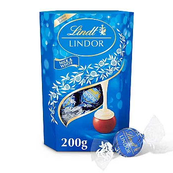 Lindor Lindt Milk & White Truffles Cornet (200g) Limited Edition