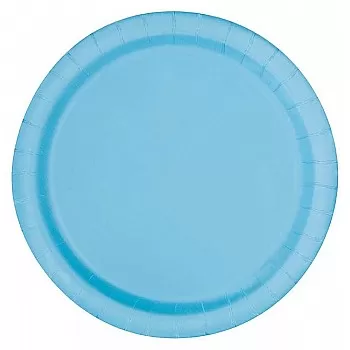 Powder Blue 9" Paper Party Plates (16pk)