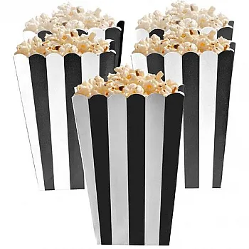 Black Candy Buffet Popcorn Treat Boxes 