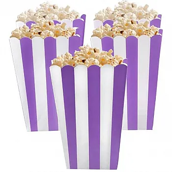 Purple Candy Buffet Popcorn Treat Boxes 