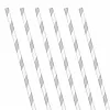 Silver Stripe Paper Straws (24 Pack)