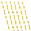 Sunshine Yellow Stripe Paper Straws (24 Pack)